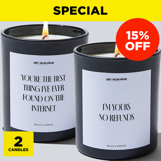 Anniversary Present - Online Love Bundle (2 Candles)