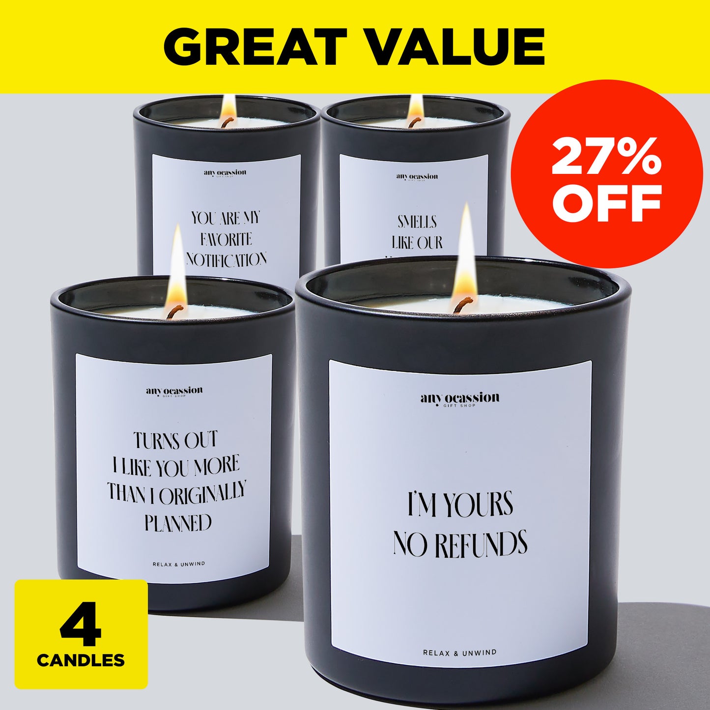 Anniversary Gift - Ultimate Treat Bundle (4 Candles)