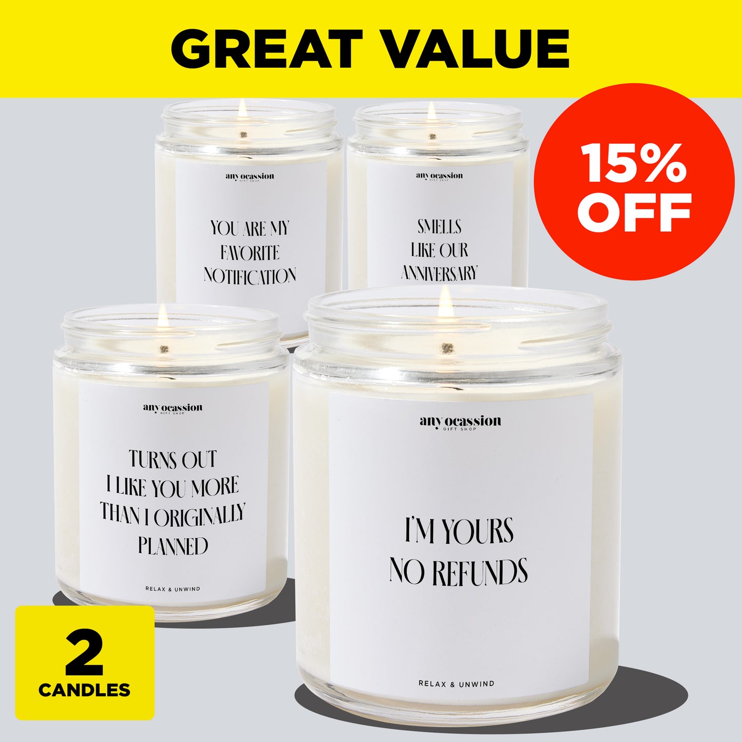 Anniversary Gift - Ultimate Treat Bundle (4 Candles)