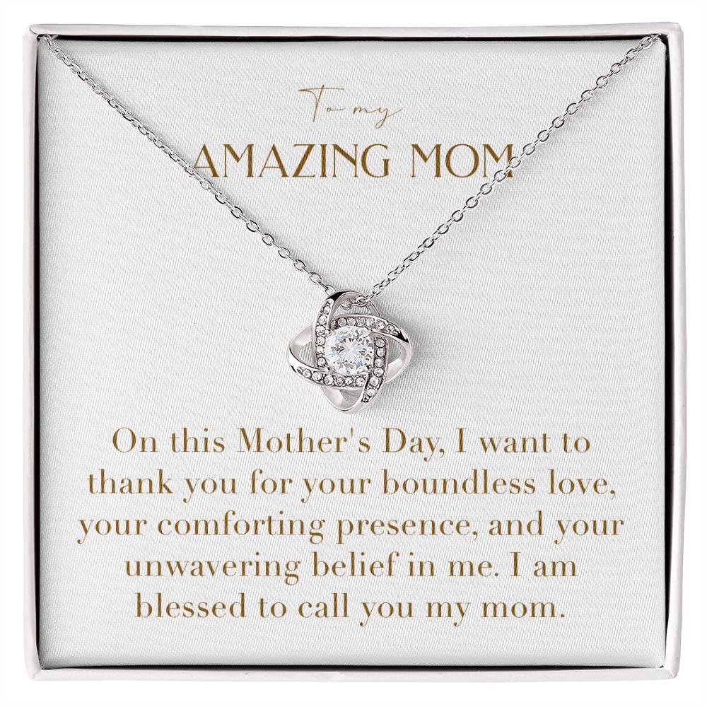 Unity Knot Necklace - On This Mother's Day I Want to Thank You