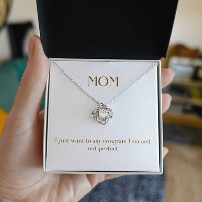 Unity Knot Necklace - Mom I Just Want to Say Congrats