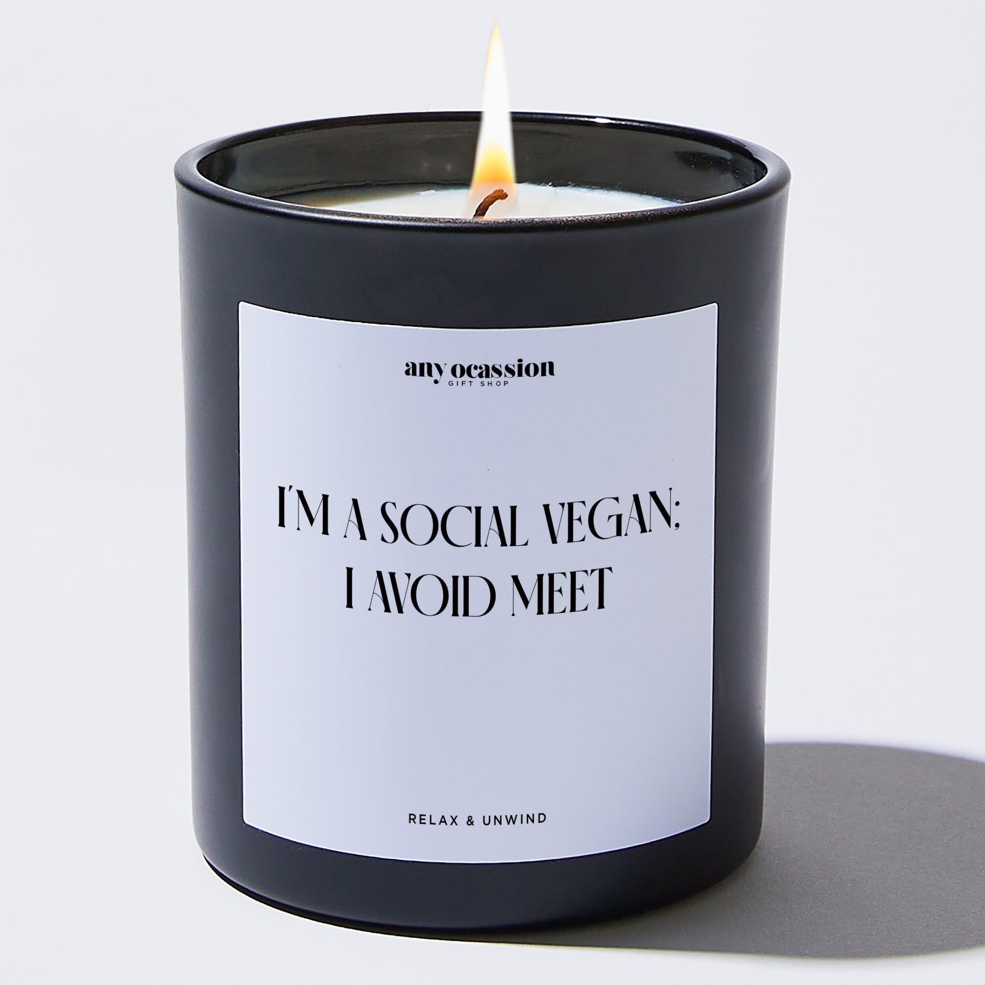 Funny Candles I'm A Social Vegan; I Avoid Meet - Funny Gift Company