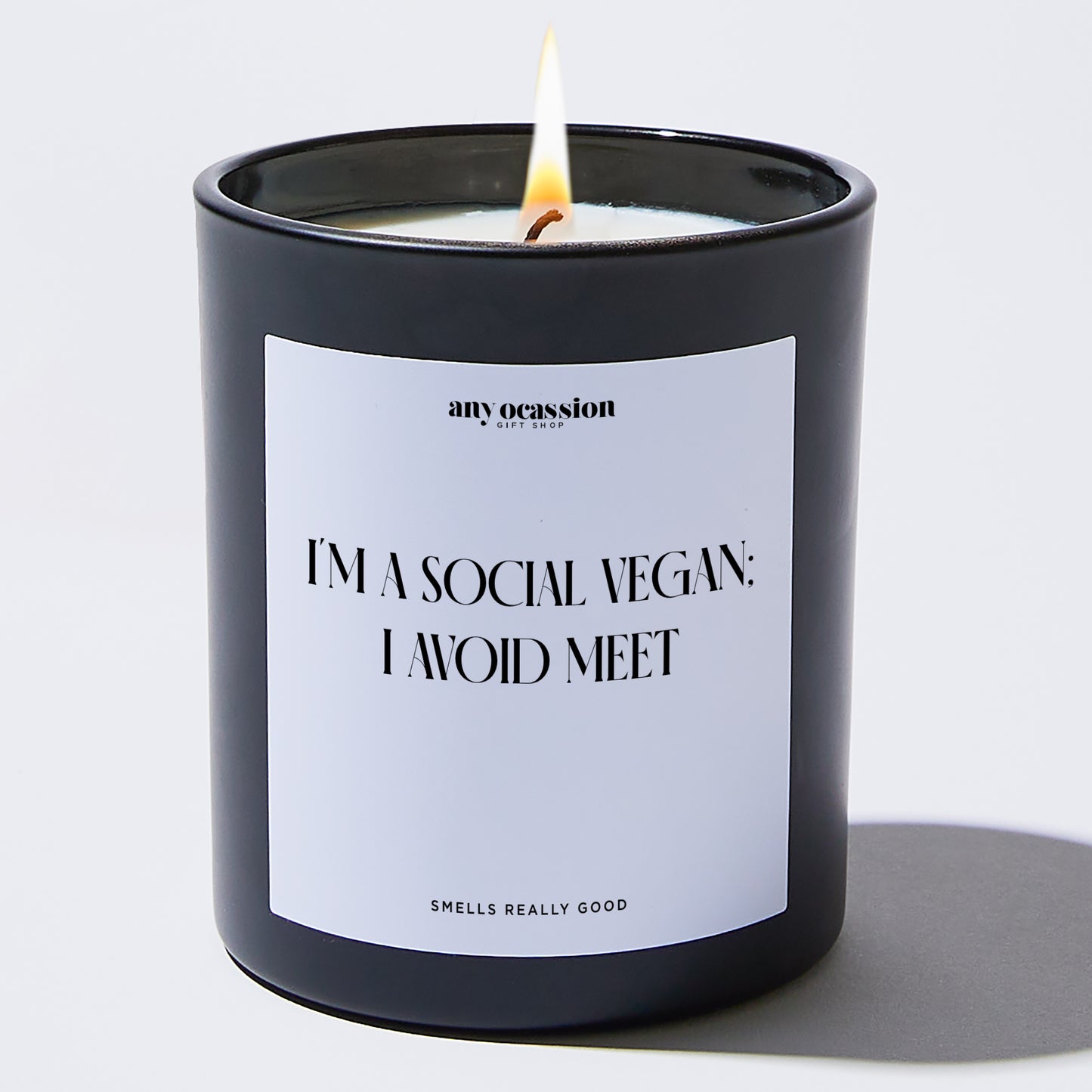 Funny Candles - I'm A Social Vegan; I Avoid Meet - Candle