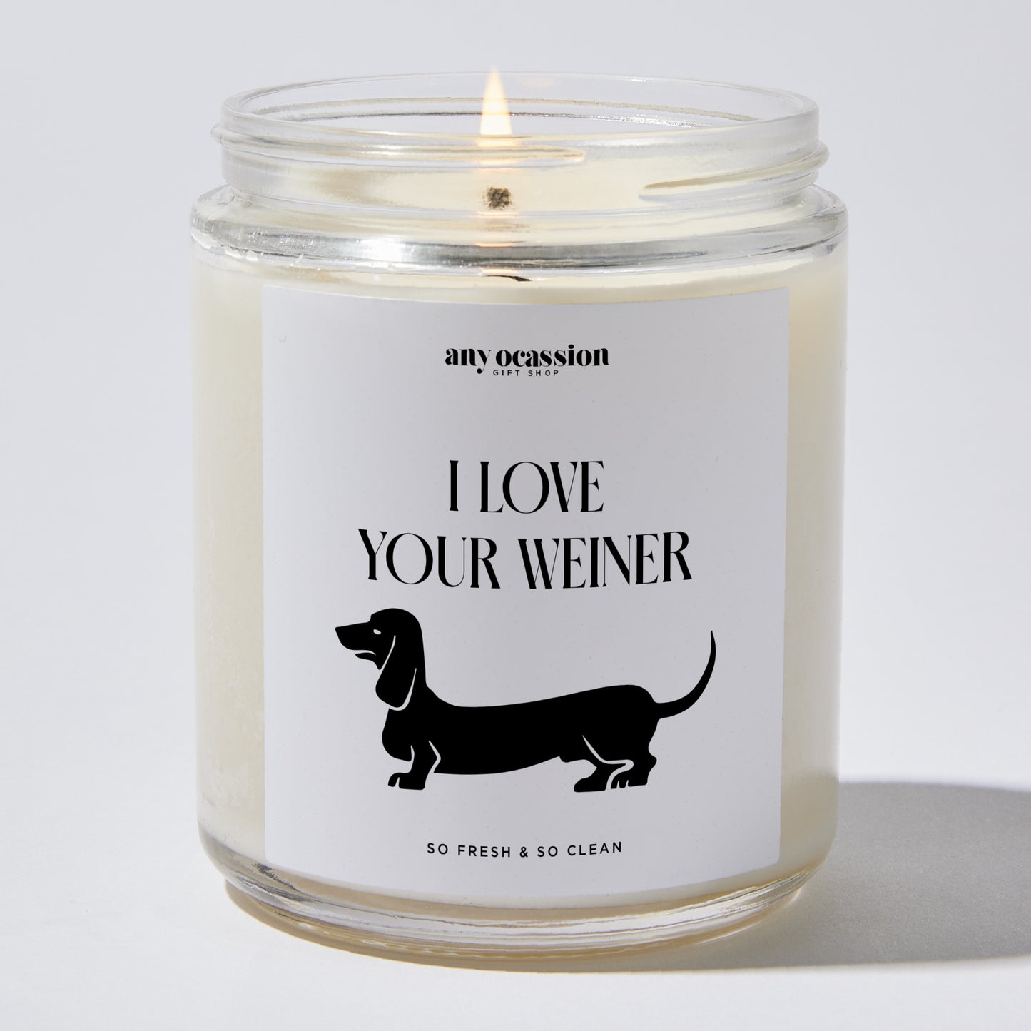 Anniversary Present - I Love Your Weiner - Candle