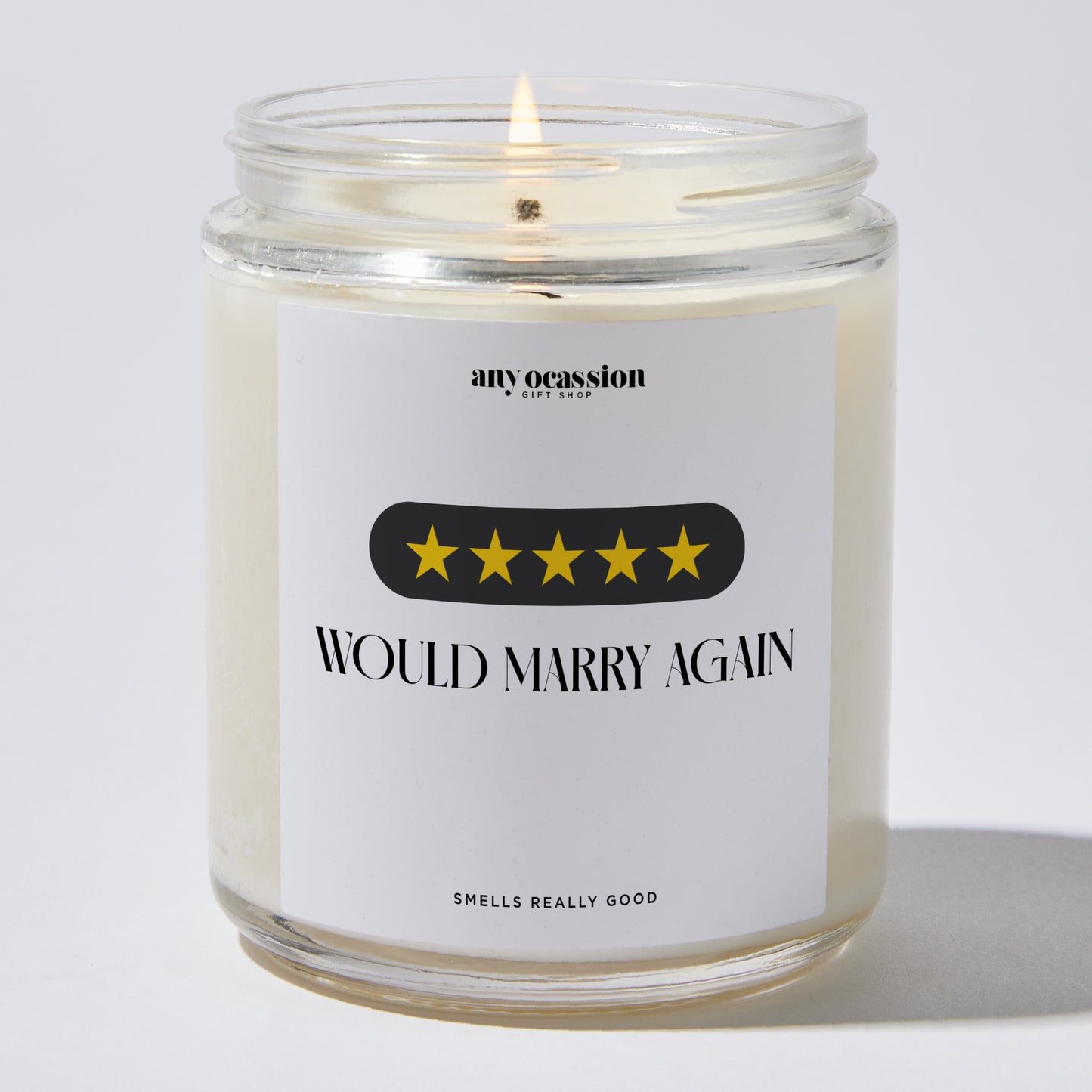 Anniversary Present - 5 Star Would Marry Again - Candle