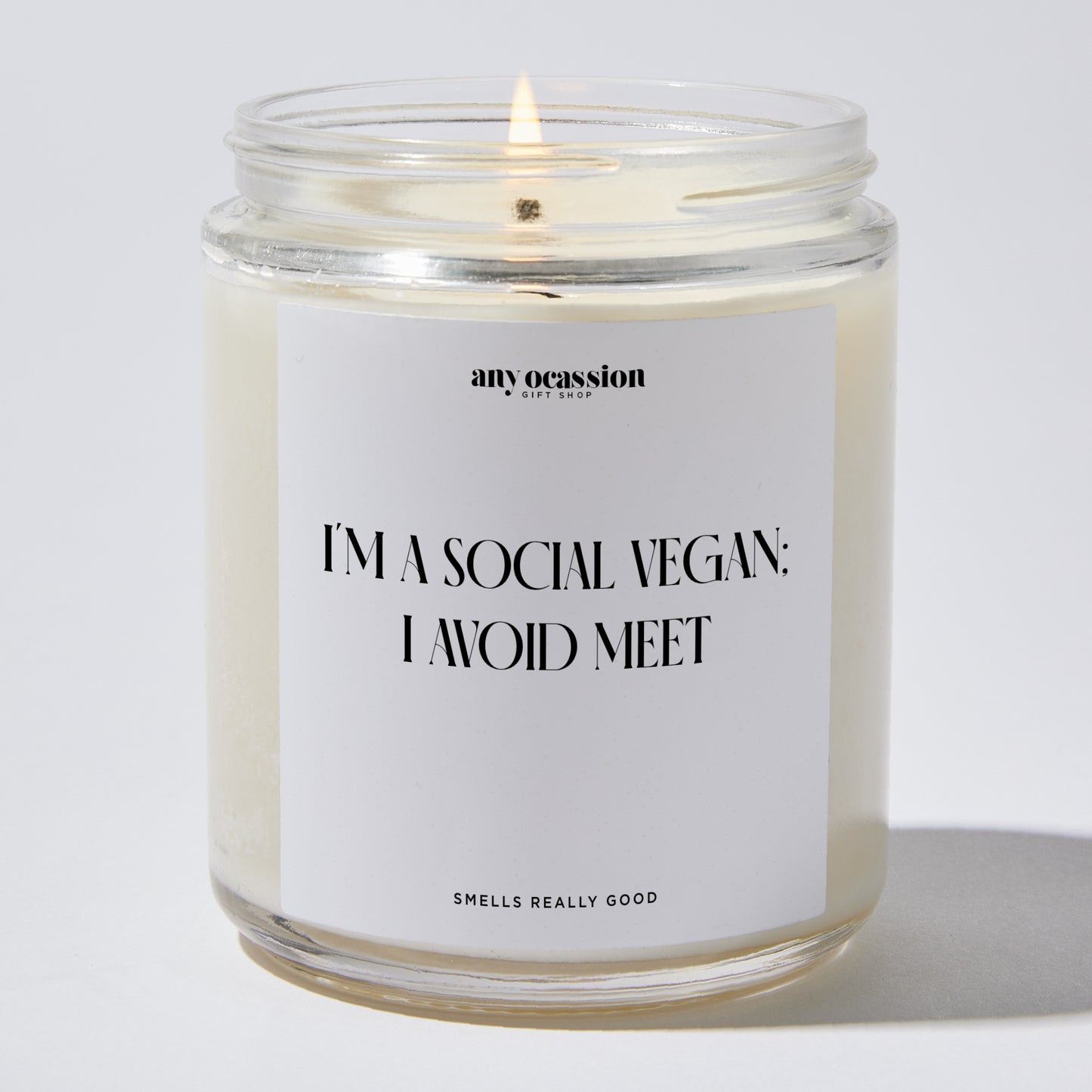 Funny Candles - I'm A Social Vegan; I Avoid Meet - Candle