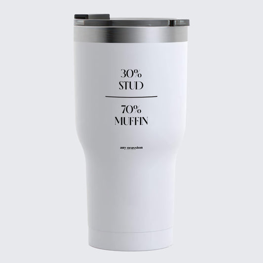 Travel Coffee Mug - 30% Stud 70% Muffin - Coffee Tumbler